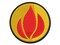 Fire Symbol Multi-Color Embroidered Iron-On or Hook & Loop Patch Applique